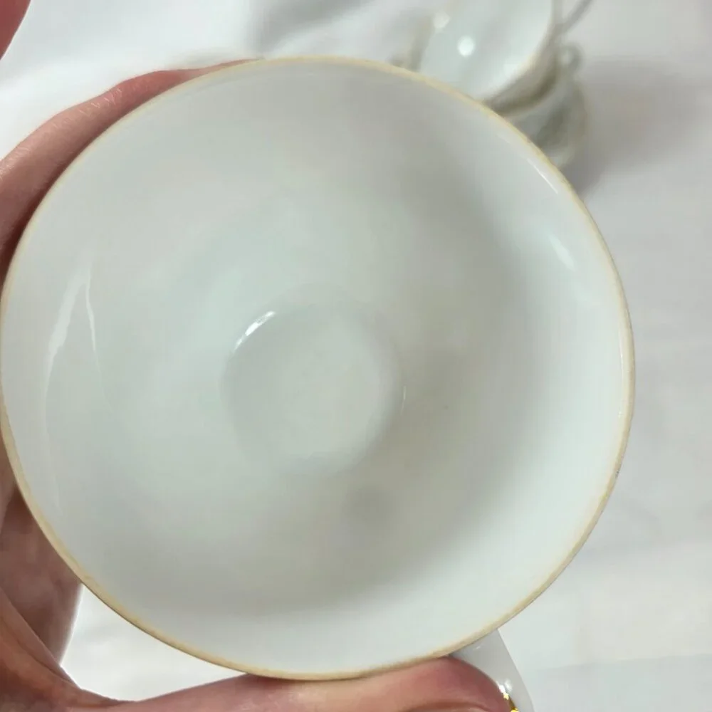 FOUR Fine China of Japan Golden Harvest Cup & Saucer Sets Gold Wheat Sprays